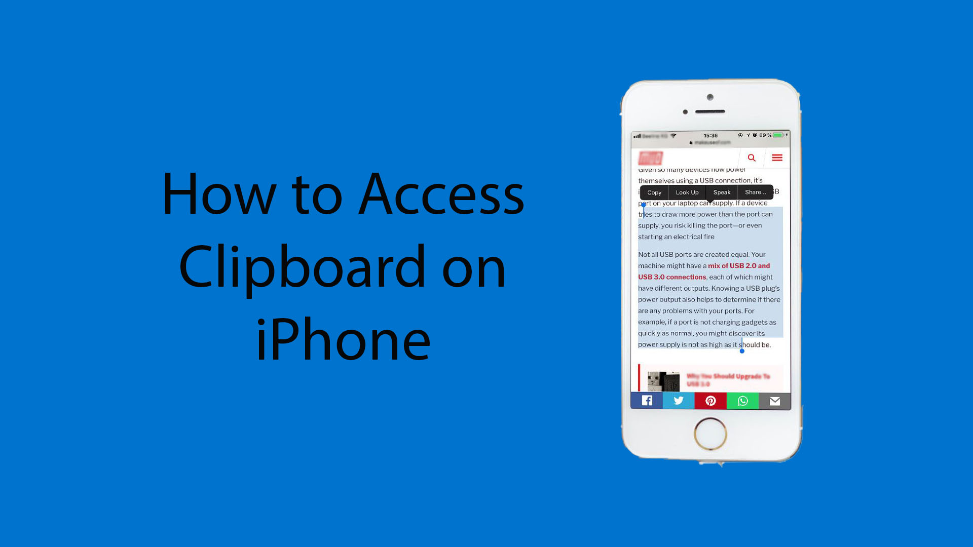 How to access clipboard on iPhone