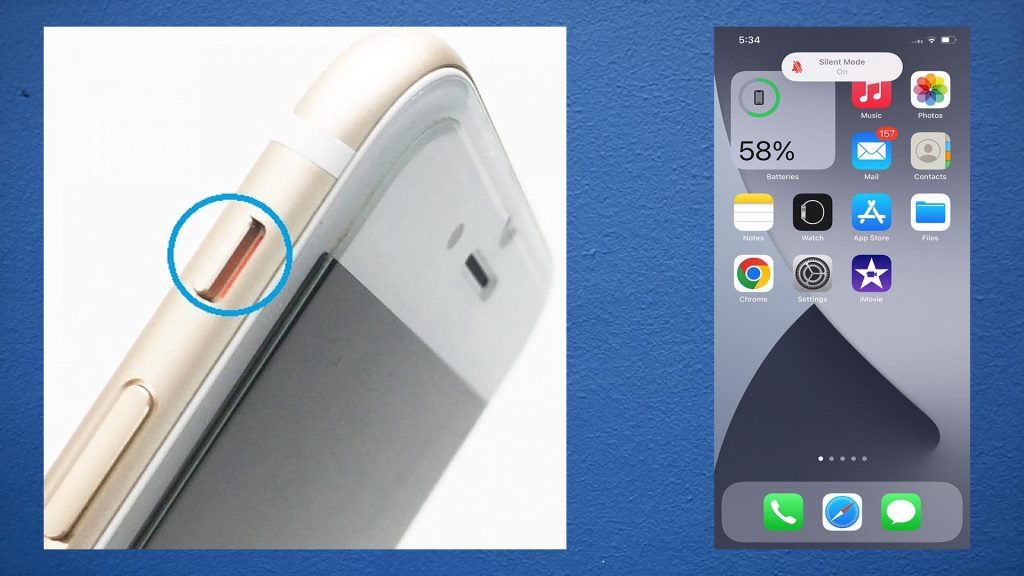 How to turn on the Silent mode on iPhone