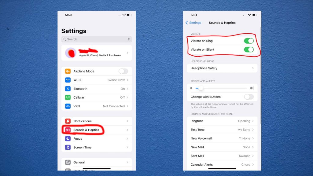 disable Vibrate on Ring and Vibrate on Silent on your iPhone