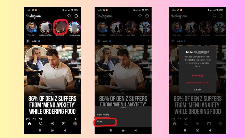 How to mute someone on Instagram from their Story